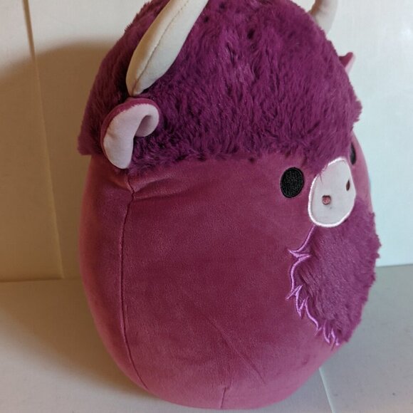 NWT 12" Dave Plum Bison Squishmallows Shiny Plush Stuffed Animal Easter Gift NEW - Picture 4 of 8